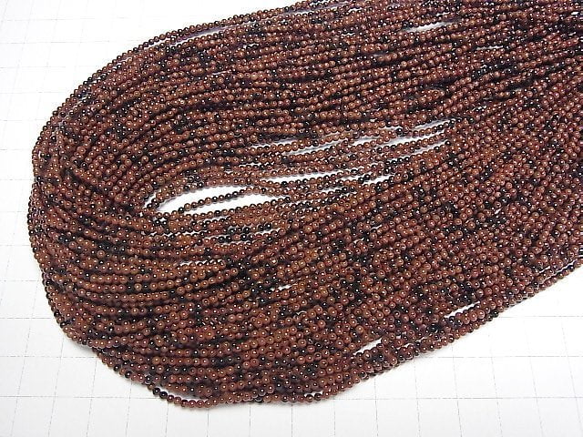 [Video]Mahogany Obsidian Round 2mm 1strand beads (aprx.15inch/38cm)