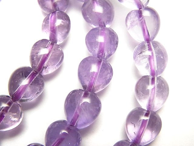 Amethyst, Bracelet, Heart Gemstone Beads