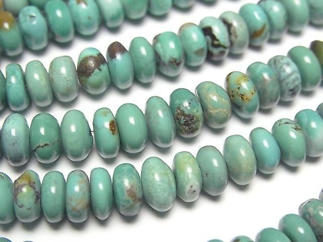 [Video] Turquoise AA++ Rondelle 7x7x3mm 1/4-1strand beads (approx. 15 inches/38 cm)