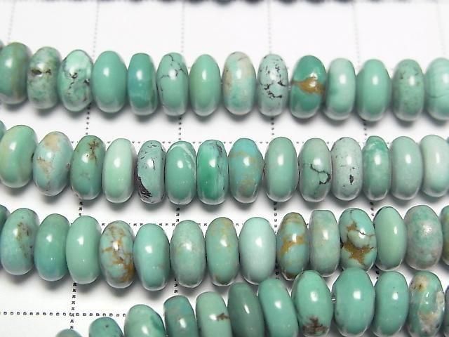 [Video] Turquoise AA++ Rondelle 7x7x3mm 1/4-1strand beads (approx. 15 inches/38 cm)