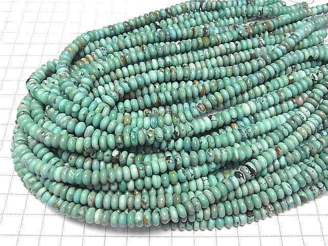 [Video] Turquoise AA++ Rondelle 7x7x3mm 1/4-1strand beads (approx. 15 inches/38 cm)