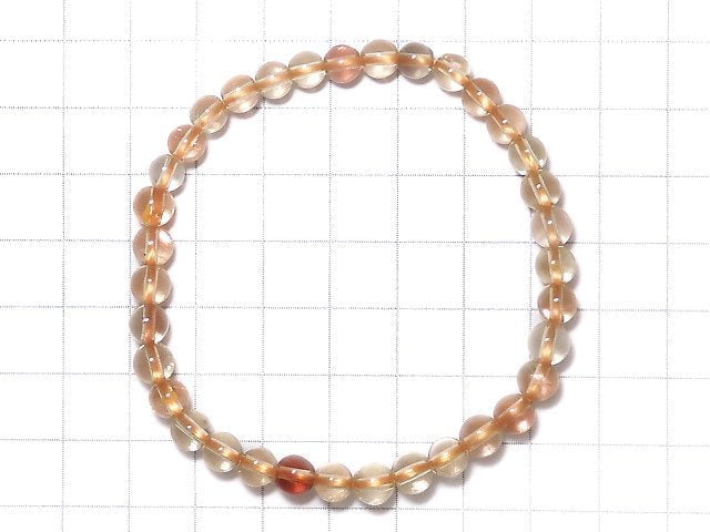 [Video][One of a kind] High Quality Oregon Sunstone AAA-Round 6mm Bracelet NO.1