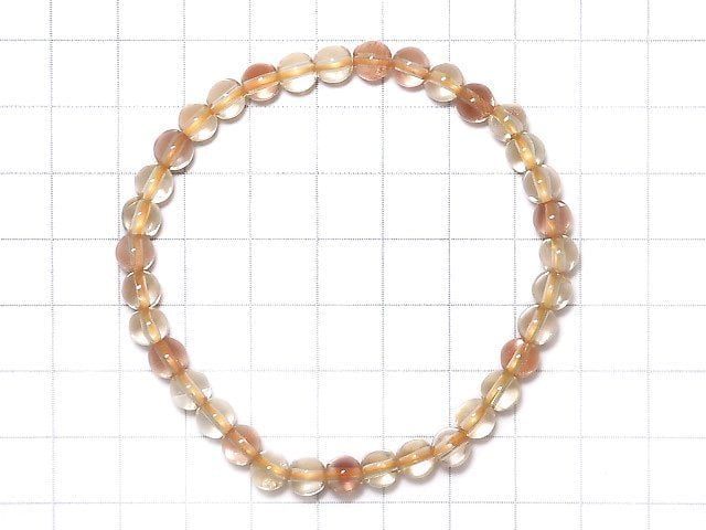 [Video][One of a kind] High Quality Oregon Sunstone AAA-Round 6mm Bracelet NO.2