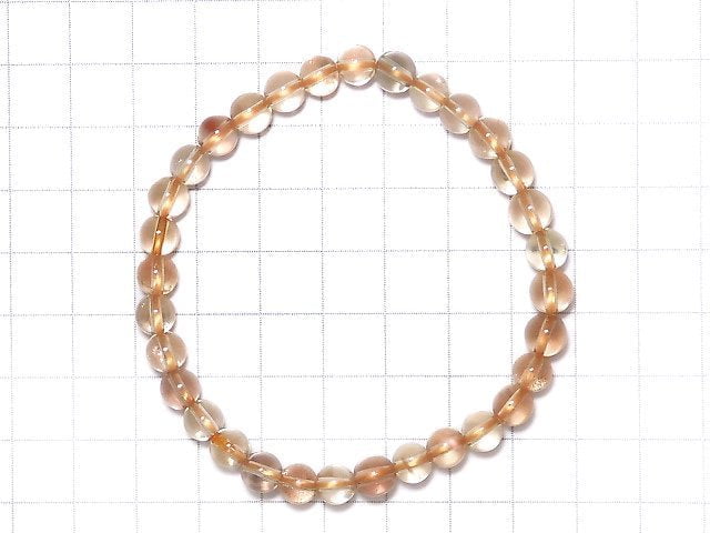 [Video][One of a kind] High Quality Oregon Sunstone AAA-Round 6.5mm Bracelet NO.4