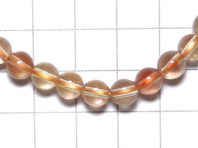 [Video][One of a kind] High Quality Oregon Sunstone AAA-Round 6.5mm Bracelet NO.5