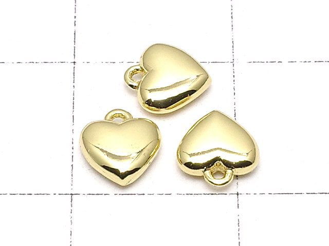 Metal parts End Charm heart 5x5mm gold color 4pcs