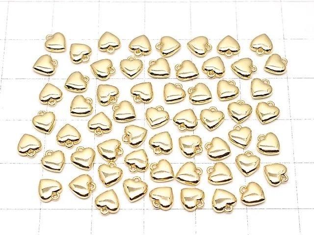 Metal parts end charm heart 5x5mm gold color 4pcs