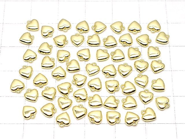 Metal parts End Charm heart 5x5mm gold color 4pcs