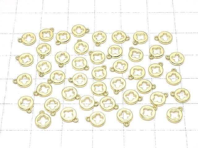 Metal parts end charm Coin 5x5mm Gold color 4pcs