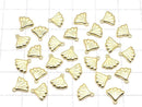 Metal Parts End Charm Fan 6x7.5mm Gold color 4pcs