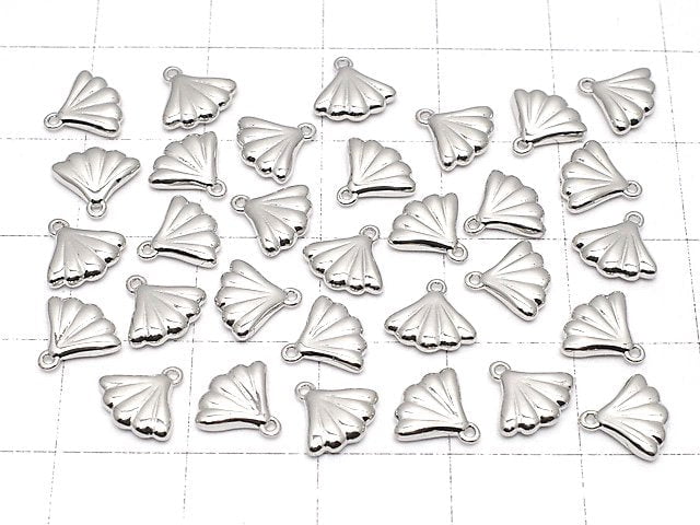 Metal parts End Charm Fan 6x7.5mm silver color 4pcs