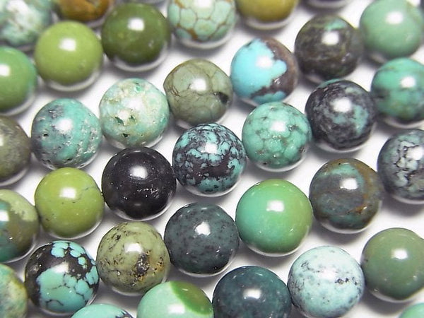 Round, Turquoise Gemstone Beads