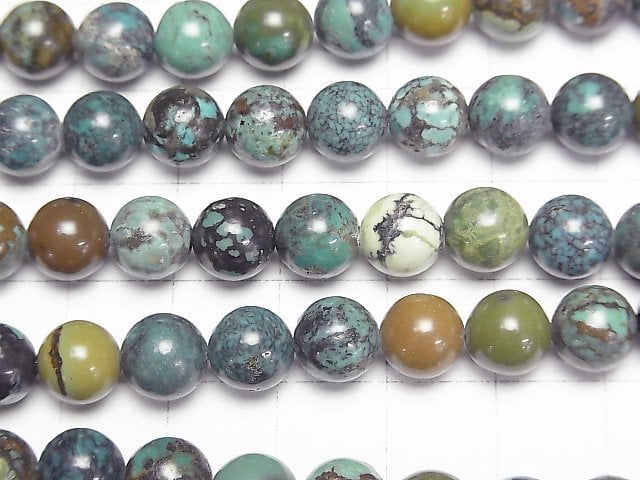 [Video]Turquoise AA+ Round 8mm half or 1strand beads (aprx.15inch/38cm)