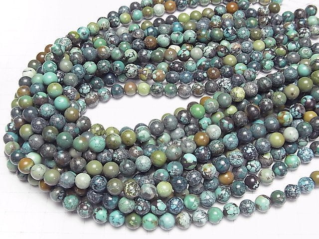 [Video]Turquoise AA+ Round 8mm half or 1strand beads (aprx.15inch/38cm)