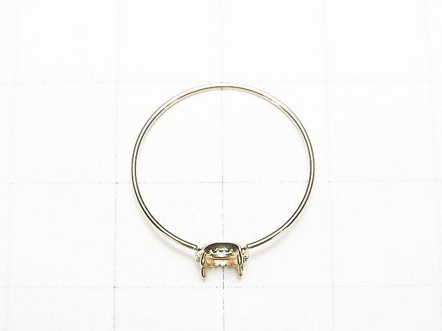 [Video][Japan][K10 Yellow Gold]Ring Frame (Prong Setting)Round Cabochon 4mm Milled 1pc