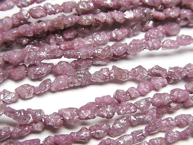 [Video] Pink Diamond Rough Nugget Half or 1strand beads (aprx.15inch/38cm)