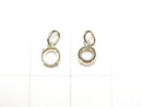 [Video][Japan][K10 Yellow Gold] Pendant Frame (Prong Setting) for Round Cabochon 4mm, Milgrain, 1pc