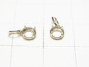 [Video][Japan][K10 Yellow Gold] Pendant Frame (Prong Setting) for Round Cabochon 4mm, Milgrain, 1pc