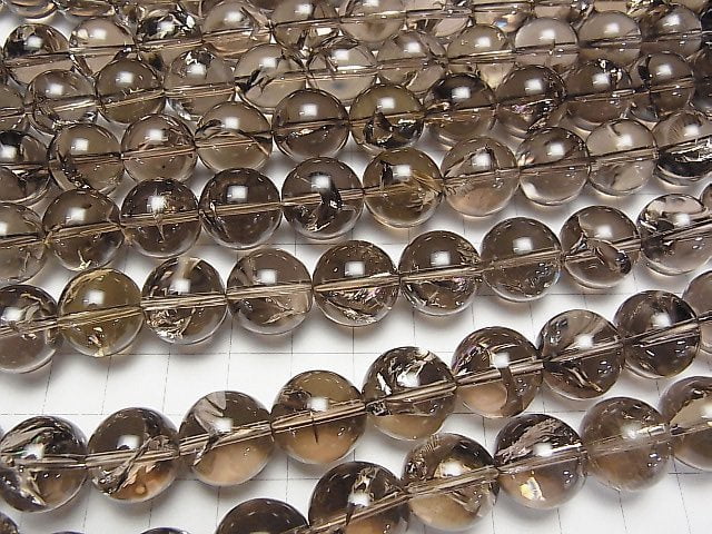 [Video]Smoky Iris Quartz AAA- Round 14mm half or 1strand beads (aprx.15inch/36cm)