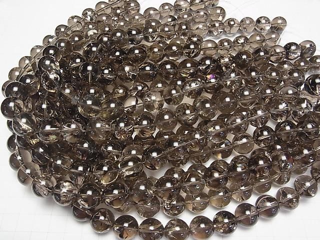 [Video] Smoky Iris Quartz AAA- Round 14mm [Light Color] Half or 1-strand beads (approx. 15inch/36cm)