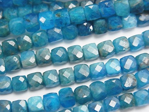 Apatite, Cube Gemstone Beads