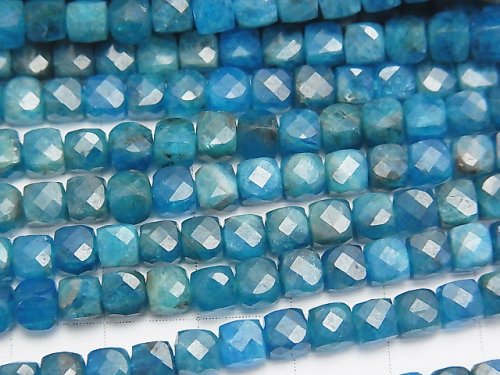 High Quality! Brazil Apatite AA++ Cube Shape 4x4x4mm 1strand beads (aprx.15inch/37cm)