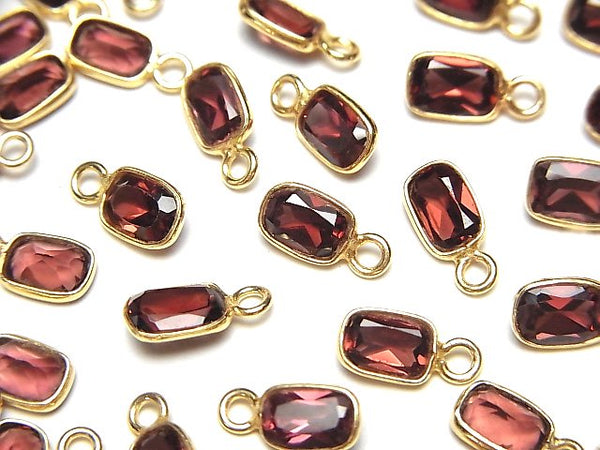 Bezel Setting, Garnet, Rectangle Gemstone Beads