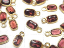 [Video]High Quality Pink Garnet AAA Bezel Setting Rectangle Faceted 6.5x4.5mm 18KGP 3pcs