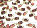 [Video]High Quality Pink Garnet AAA Bezel Setting Rectangle Faceted 6.5x4.5mm 18KGP 3pcs