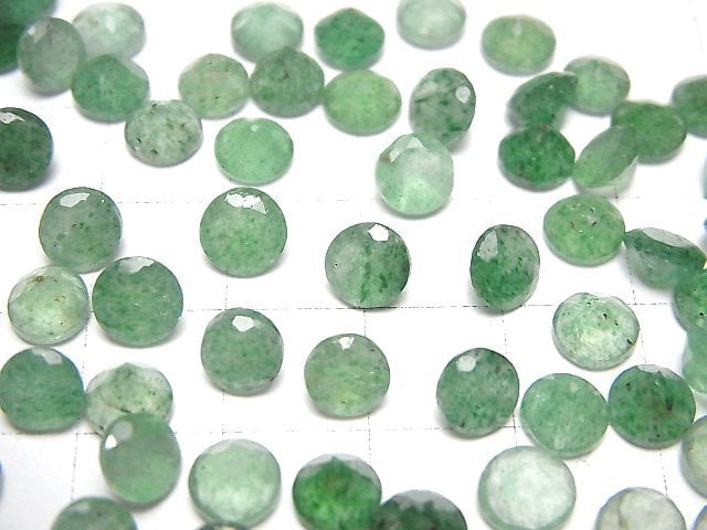 [Video] Green Aventurine AAA- Loose stone Round Faceted 5-6mm 5pcs