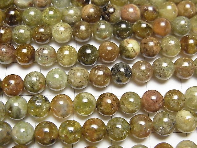 [Video]Green Garnet AA Round 6mm 1strand beads (aprx.15inch/38cm)