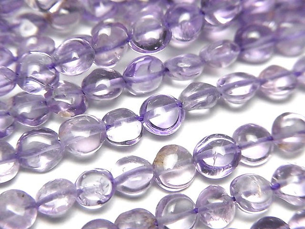 Amethyst, Coin Gemstone Beads