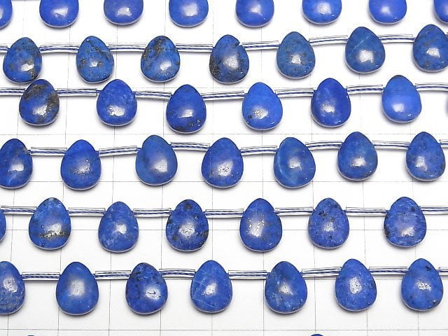 [Video]Lapislazuli AA++ Pear shape (Smooth) 10x8x4mm half or 1strand (12pcs)