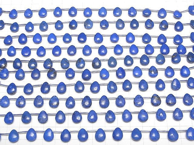 [Video]Lapislazuli AA++ Pear shape (Smooth) 10x8x4mm half or 1strand (12pcs)