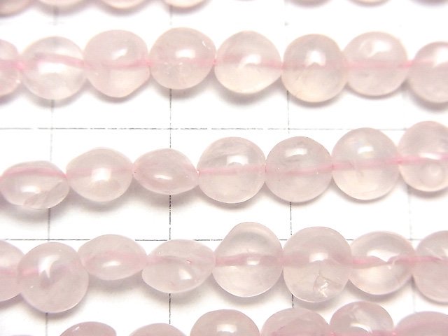 [Video]Rose Quartz AA+ Coin 1strand beads (aprx.15inch/36cm)