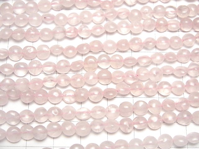 [Video]Rose Quartz AA+ Coin 1strand beads (aprx.15inch/36cm)