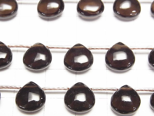 [Video]High Quality Smoky Quartz AAA Chestnut Shape(Smooth) 10x10mm Dark color 1strand (13pcs )