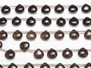 [Video]High Quality Smoky Quartz AAA Chestnut Shape(Smooth) 10x10mm Dark color 1strand (13pcs )
