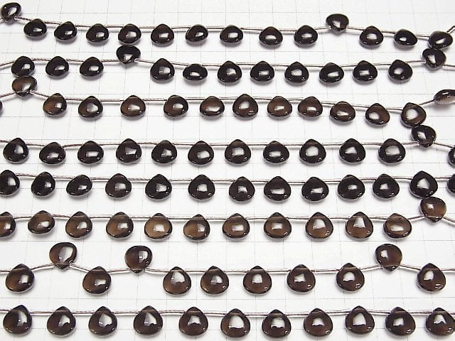 [Video]High Quality Smoky Quartz AAA Chestnut Shape(Smooth) 10x10mm Dark color 1strand (13pcs )