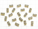 Metal Parts Rondelle (Tube) 5x5x8mm Gold (with CZ) 2pcs