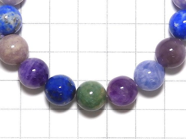 [Video][One of a kind] Pakistani Hackmanite Round 10.5mm Bracelet NO.206