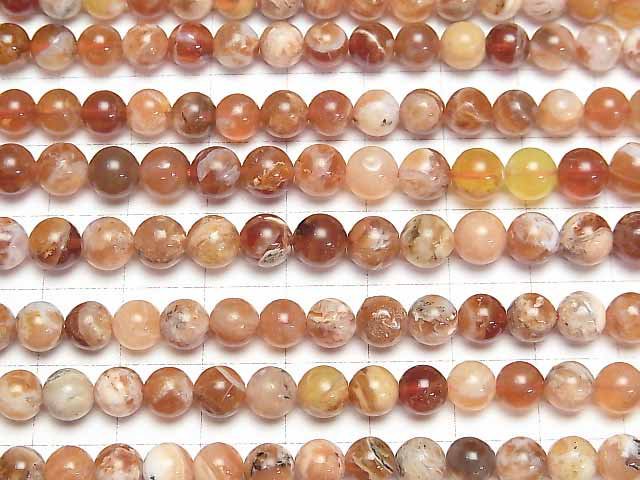 [Video]Brandy Opal Round 6mm half or 1strand beads (aprx.15inch/37cm)