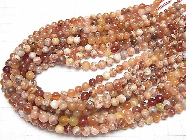 [Video]Brandy Opal Round 6mm half or 1strand beads (aprx.15inch/37cm)