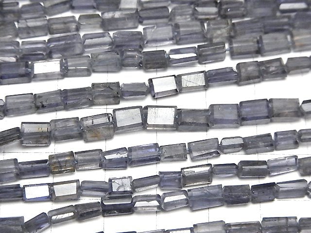 [Video]Iolite AA Faceted Rectangle [Light color] 1strand beads (aprx.14inch/34cm)