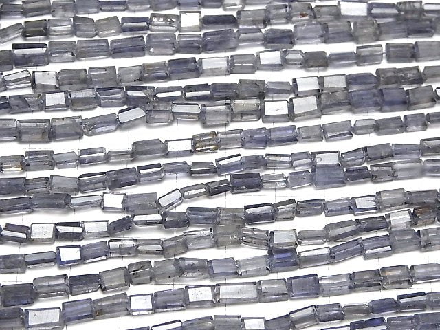 [Video]Iolite AA Faceted Rectangle [Light color] 1strand beads (aprx.14inch/34cm)