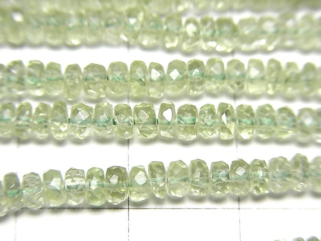 [Video]High Quality Tsavorite Garnet AAA Faceted Button Roundel half or 1strand beads (aprx.16inch/40cm)