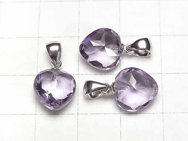 [Video]High Quality! Amethyst AAA Heart cut 10x10mm Pendant Silver925 1pc