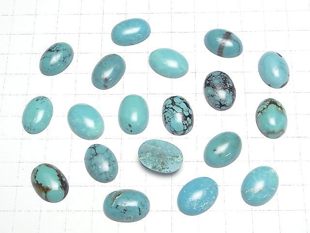 [Video]Turquoise AAA- Oval Cabochon 18x13mm Patterned 1pc