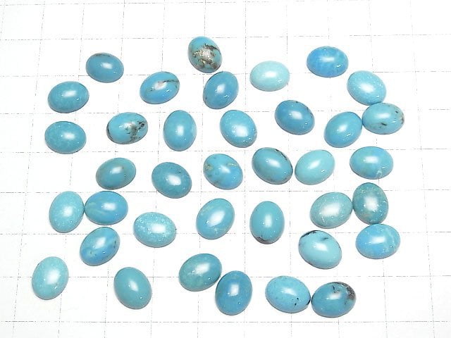 [Video]Turquoise AAA- Oval Cabochon 10x8mm 3pcs