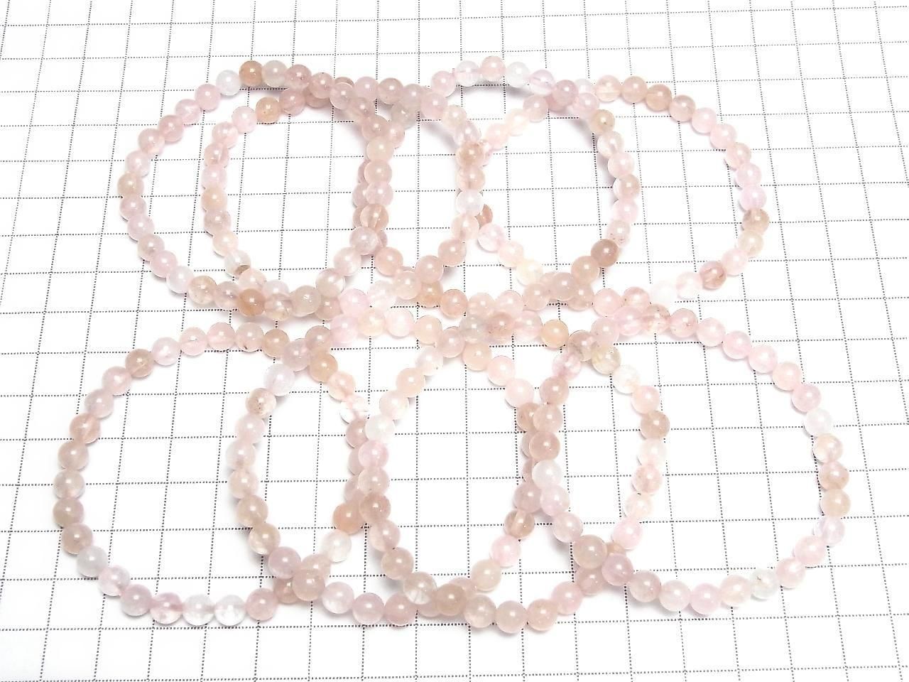 Morganite  AAA- Round 6mm 1strand (Bracelet)
